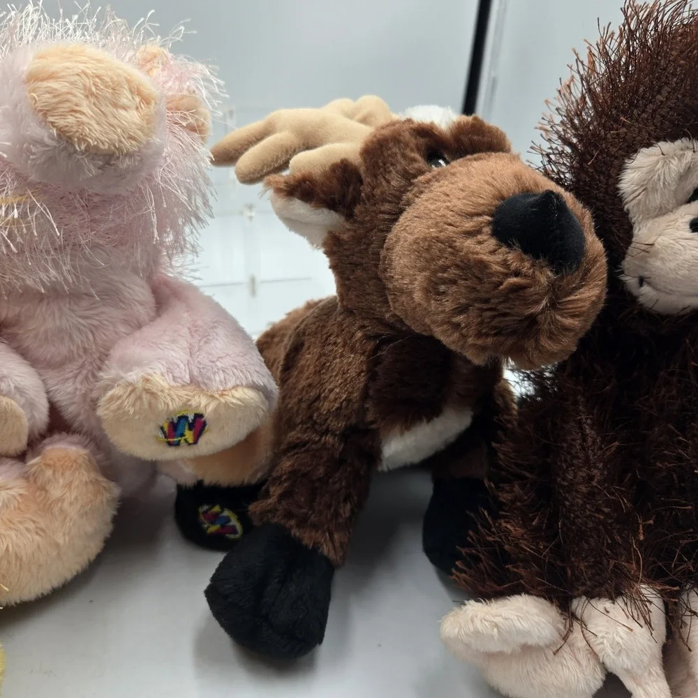 Ganz Webkinz Retired Lot Pig Moose Monkey Lion Stuffed Plush 8